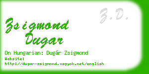 zsigmond dugar business card